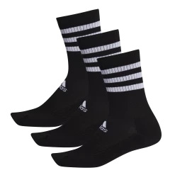 Adidas 3 Stripe Cushioned Crew Socks 3 Pack